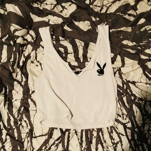 Playboy white tank top